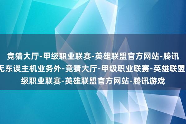 竞猜大厅-甲级职业联赛-英雄联盟官方网站-腾讯游戏除原有代理的无东谈主机业务外-竞猜大厅-甲级职业联赛-英雄联盟官方网站-腾讯游戏