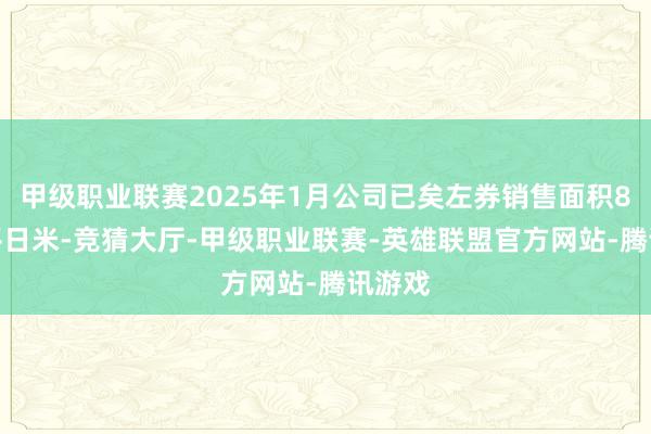 甲级职业联赛2025年1月公司已矣左券销售面积8.2万平日米-竞猜大厅-甲级职业联赛-英雄联盟官方网站-腾讯游戏